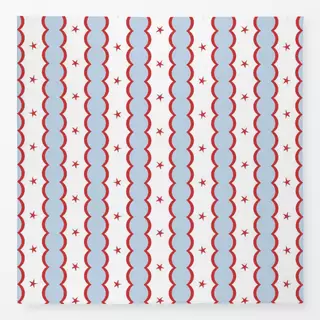 Tischdecke festive stripes - red