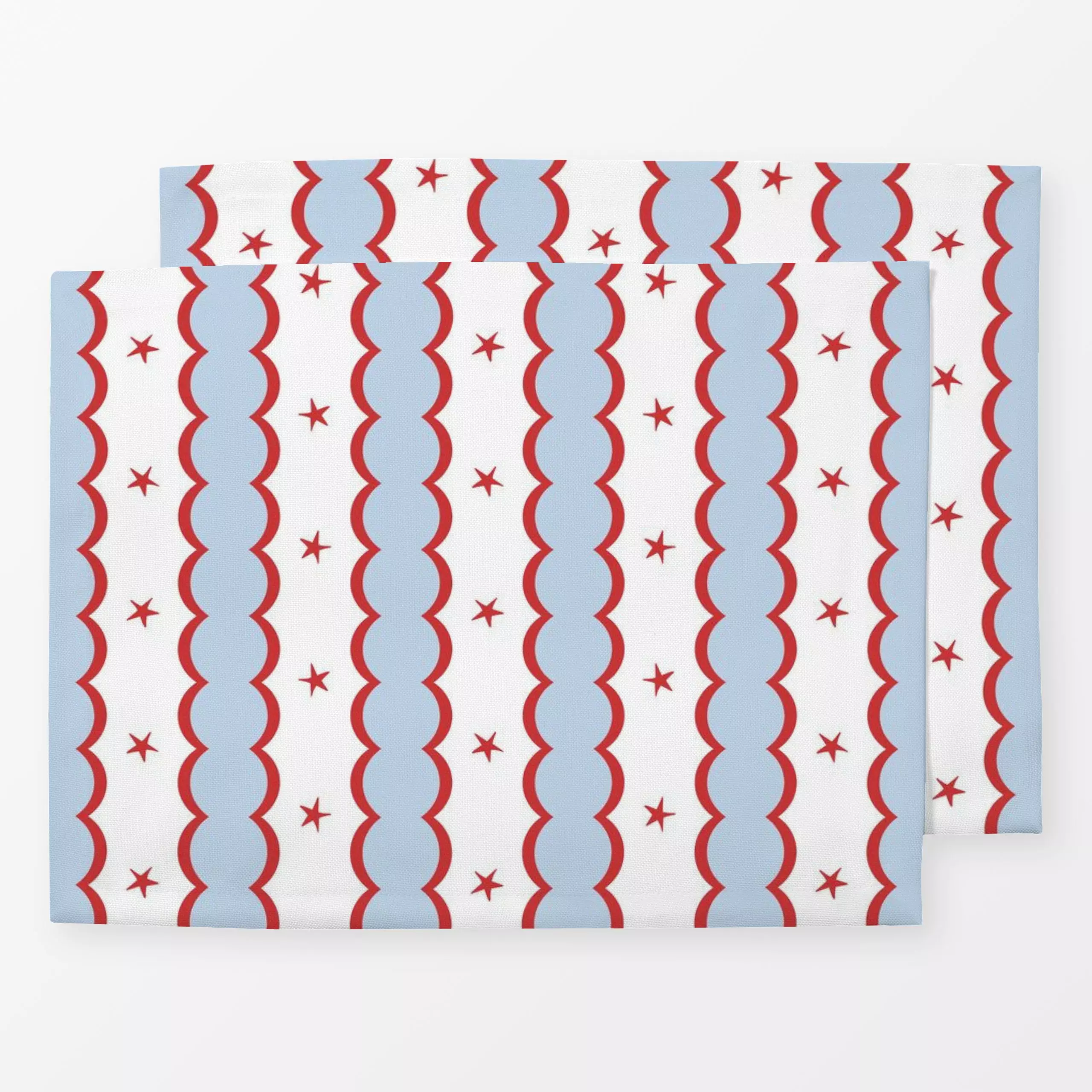 Tischset festive stripes - red - Weihnachten, Winter, Symbole & Muster - von „Vivian Hasenclever"; Streifen, verspielt, Kind...