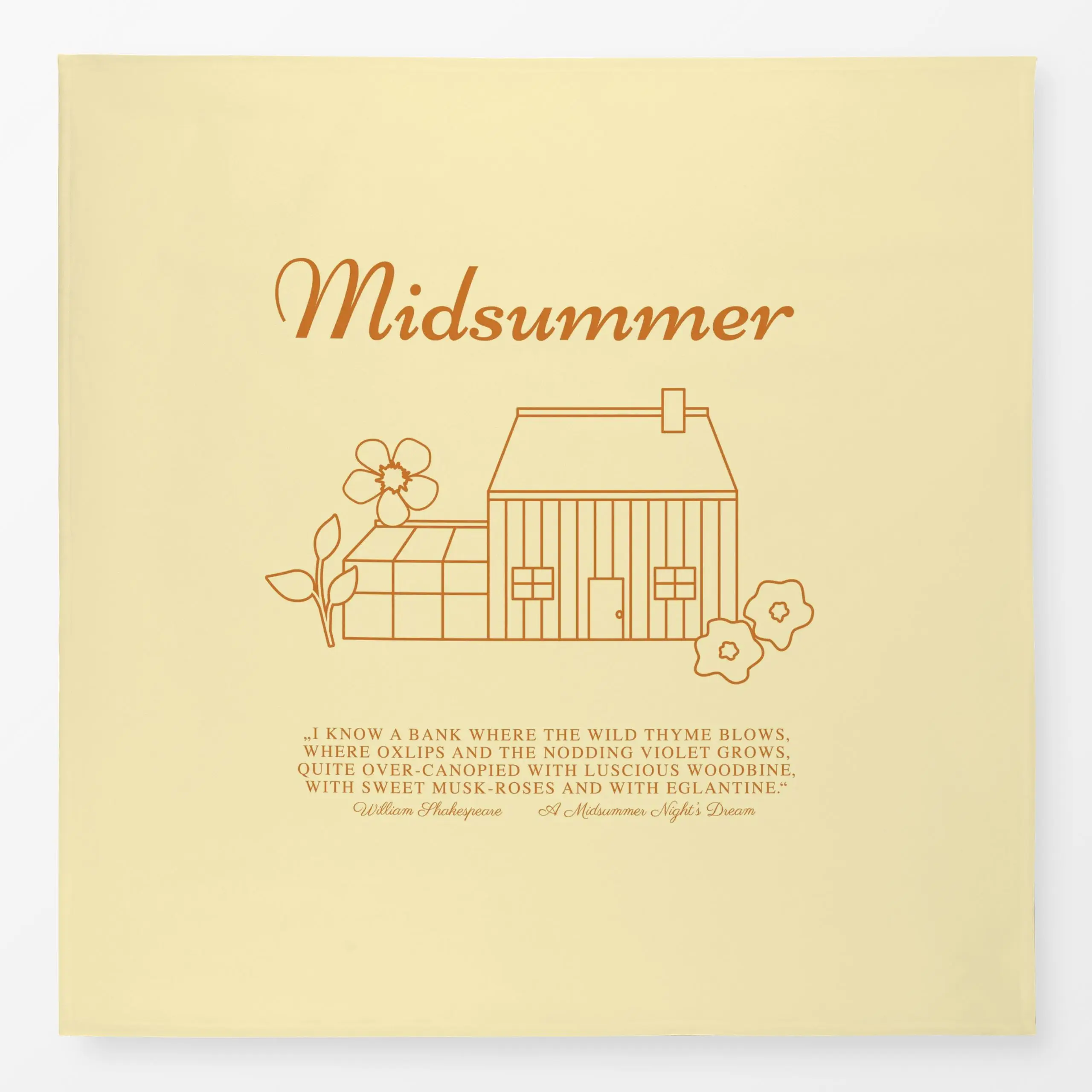 Tischdecke Midsummer Yellow, Spruch, Sommer, von Jana Moßmann