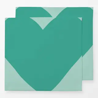 Servietten Big Heart green