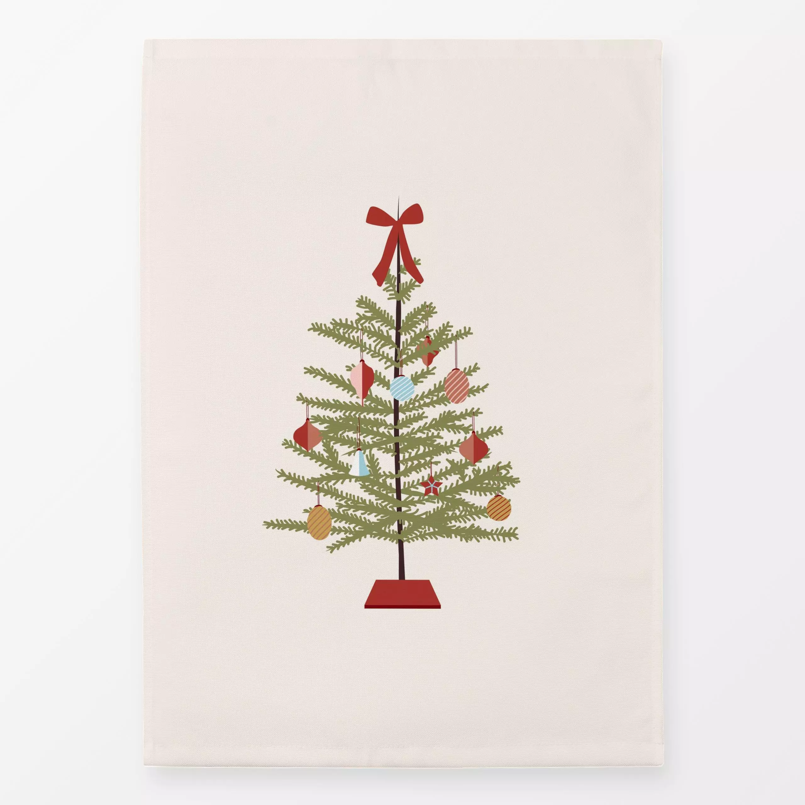 Geschirrtücher Christmas Tree with a Bow - Weihnachten, Winter - von „Jana Moßmann"; Weihnachtsbaum, Weihnachten, Weihnachts...