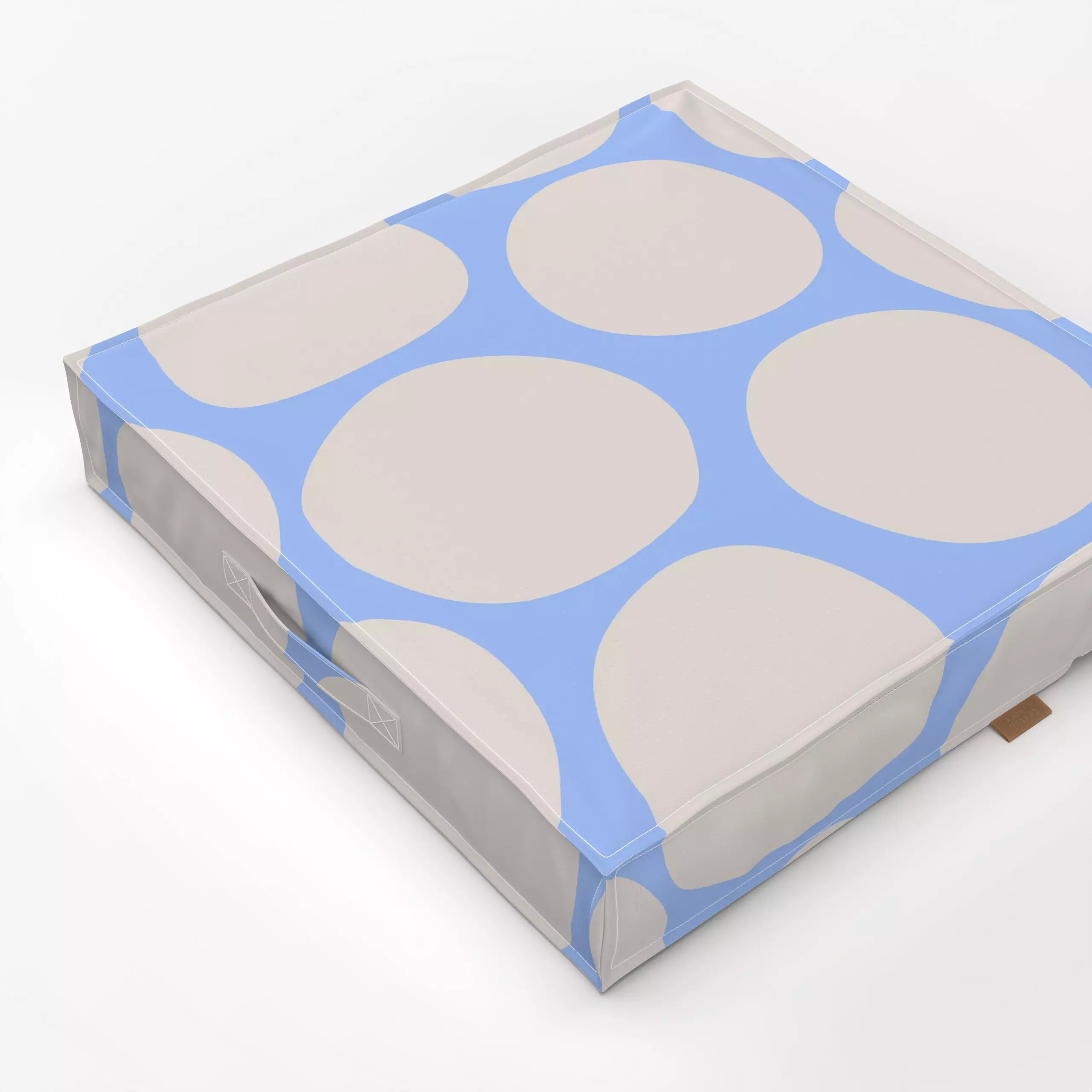 Bodenkissen Große Punkte blau - Symbole & Muster - von „Studio Kesse“; Kinder, Punkte, Dots, Kinderzimmer, bunt, gepunktet, ...