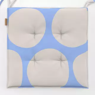 Sitzkissen Große Punkte blau