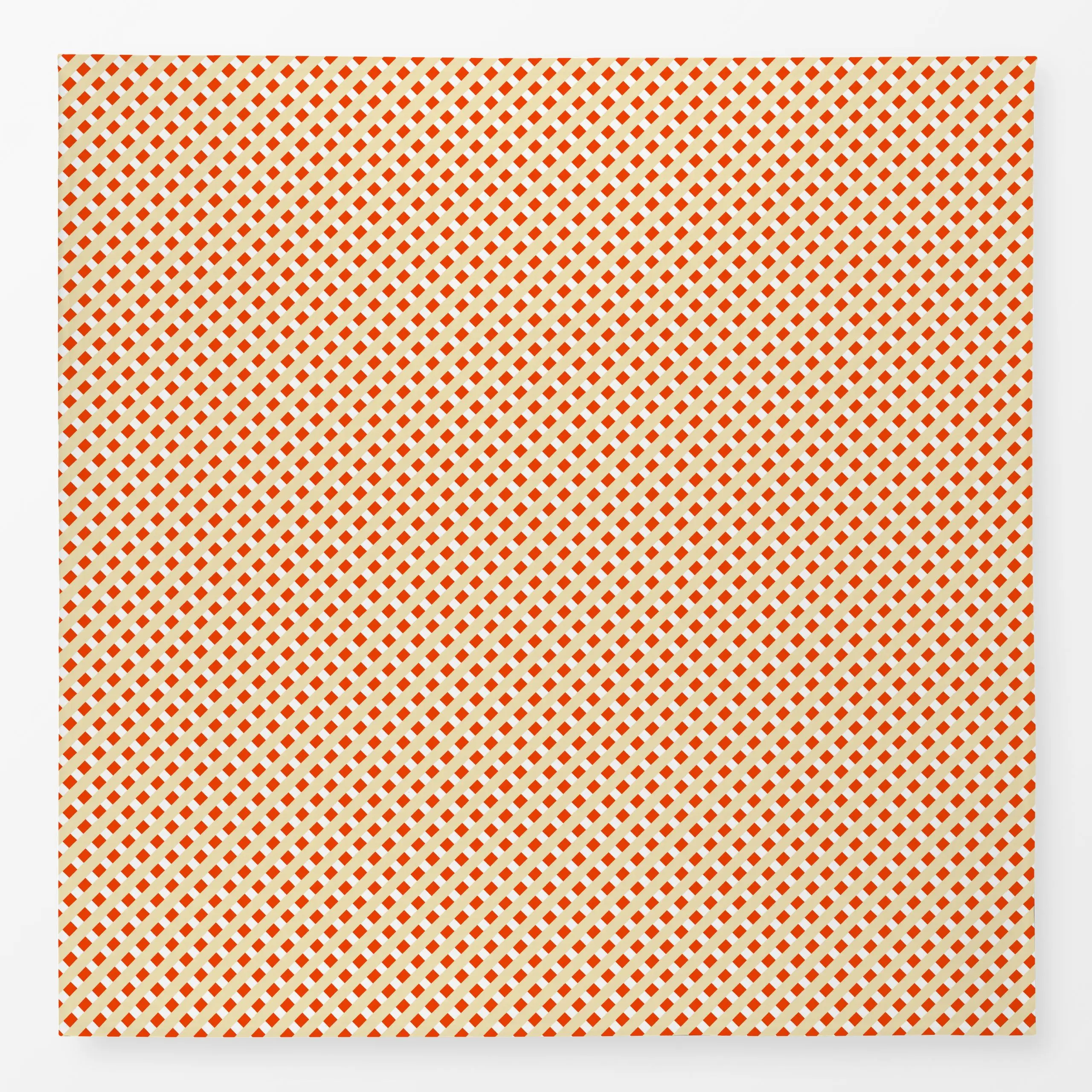 Tischdecke Diagonale Karo Gelb Rot, gemustert, von Sophie Augustin Illustration