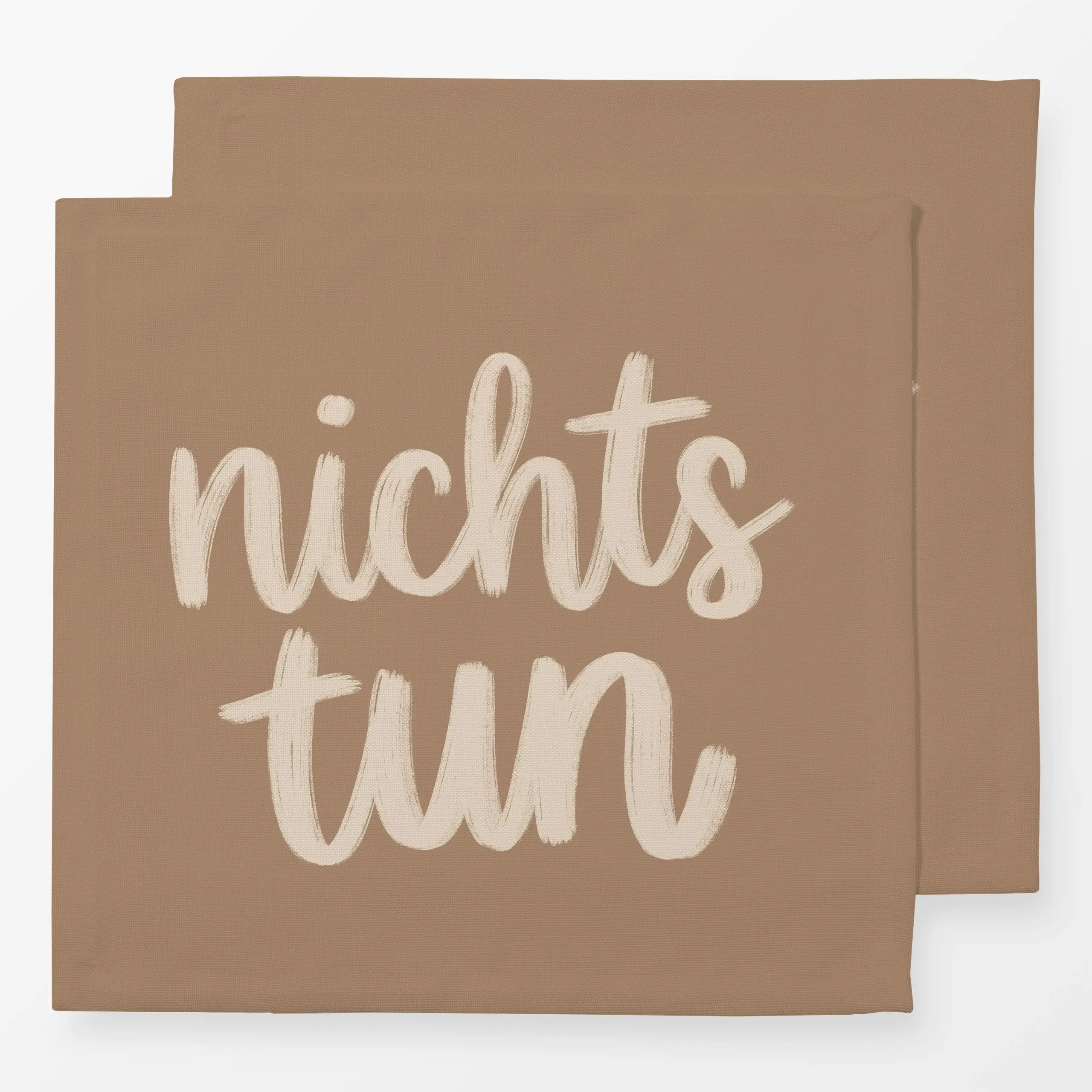 Servietten nichts tun caramel - Liebe, Romantik & Pride, Sommer, Sprüche & Schriftzüge - von „Studio Kesse"; Sommer, Entspan...