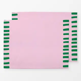 Tischset Stripes Grün Rahmen