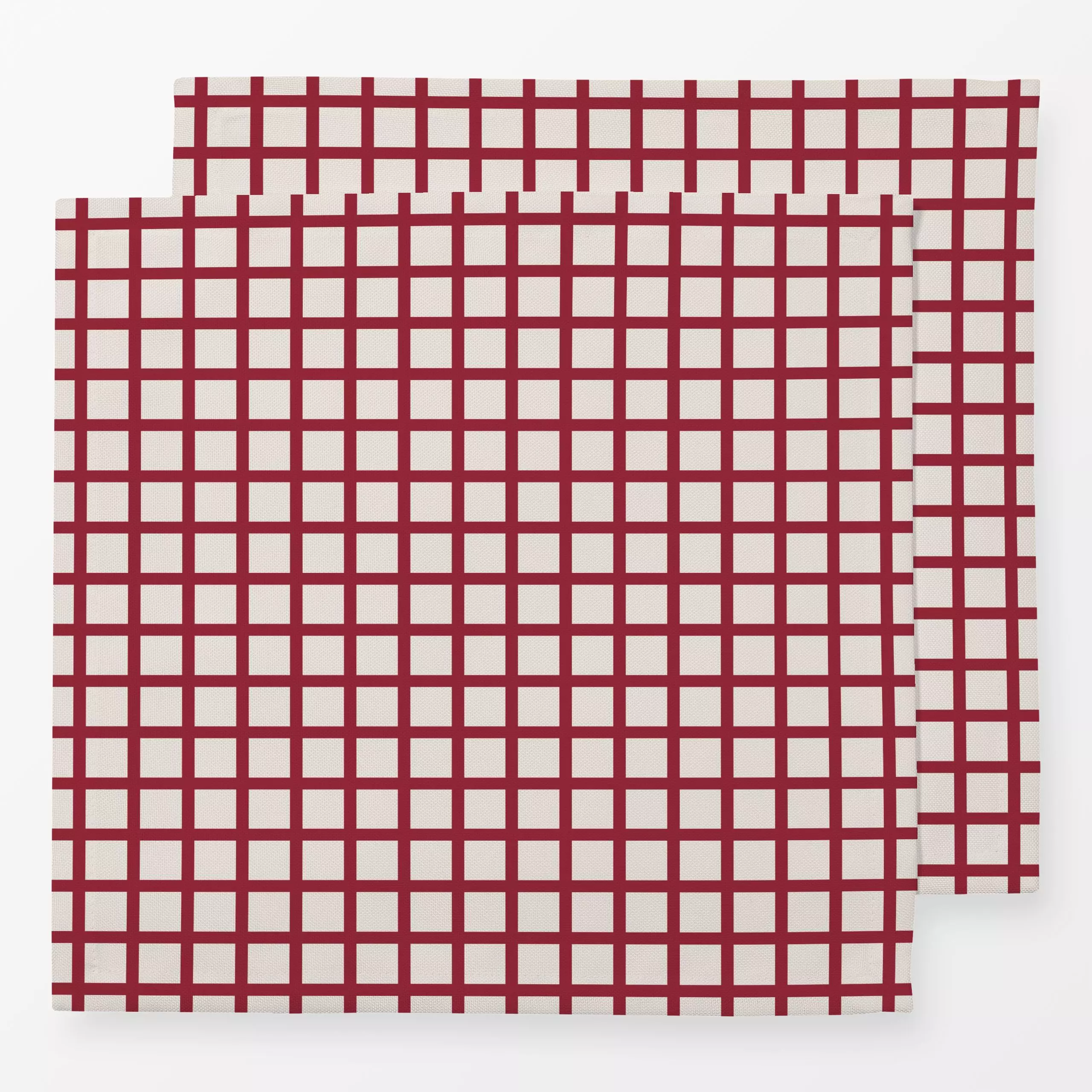 Servietten Karos Weinrot - Weihnachten, Winter, Symbole & Muster - von „textilwerk"; Illustration, skandinavisch, Weihnachte...