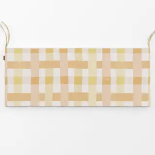 Bankauflage Gelb-rosa Vichy-Karo