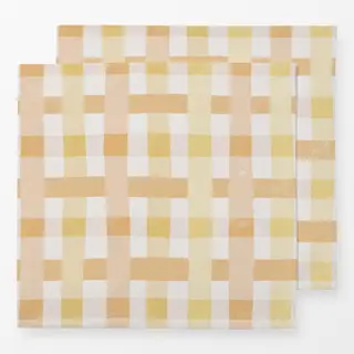 Servietten Gelb-rosa Vichy-Karo