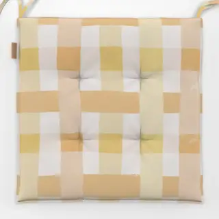 Sitzkissen Gelb-rosa Vichy-Karo