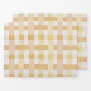Tischset Gelb-rosa Vichy-Karo