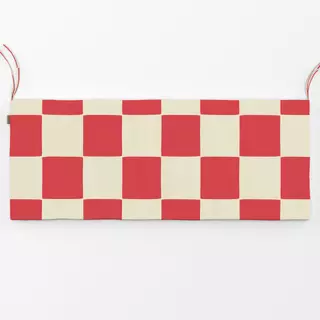 Bankauflage Kariert Red Beige