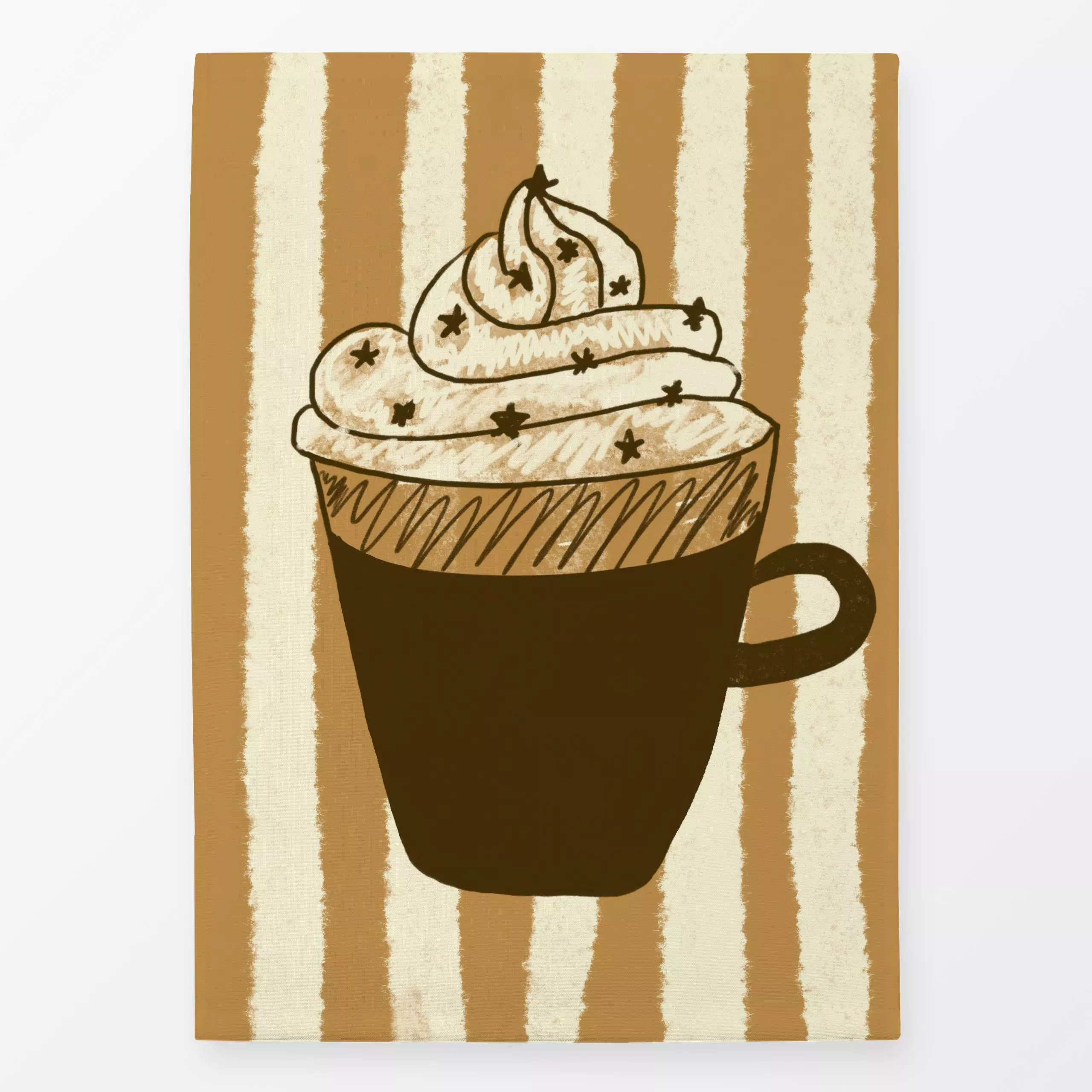 Geschirrtücher Kaffee mit Sahne - Herbst, Küche, Essen & Trinken, Retro & Vintage - von „Studio Dolci"; Streifen, Kaffee, ge...