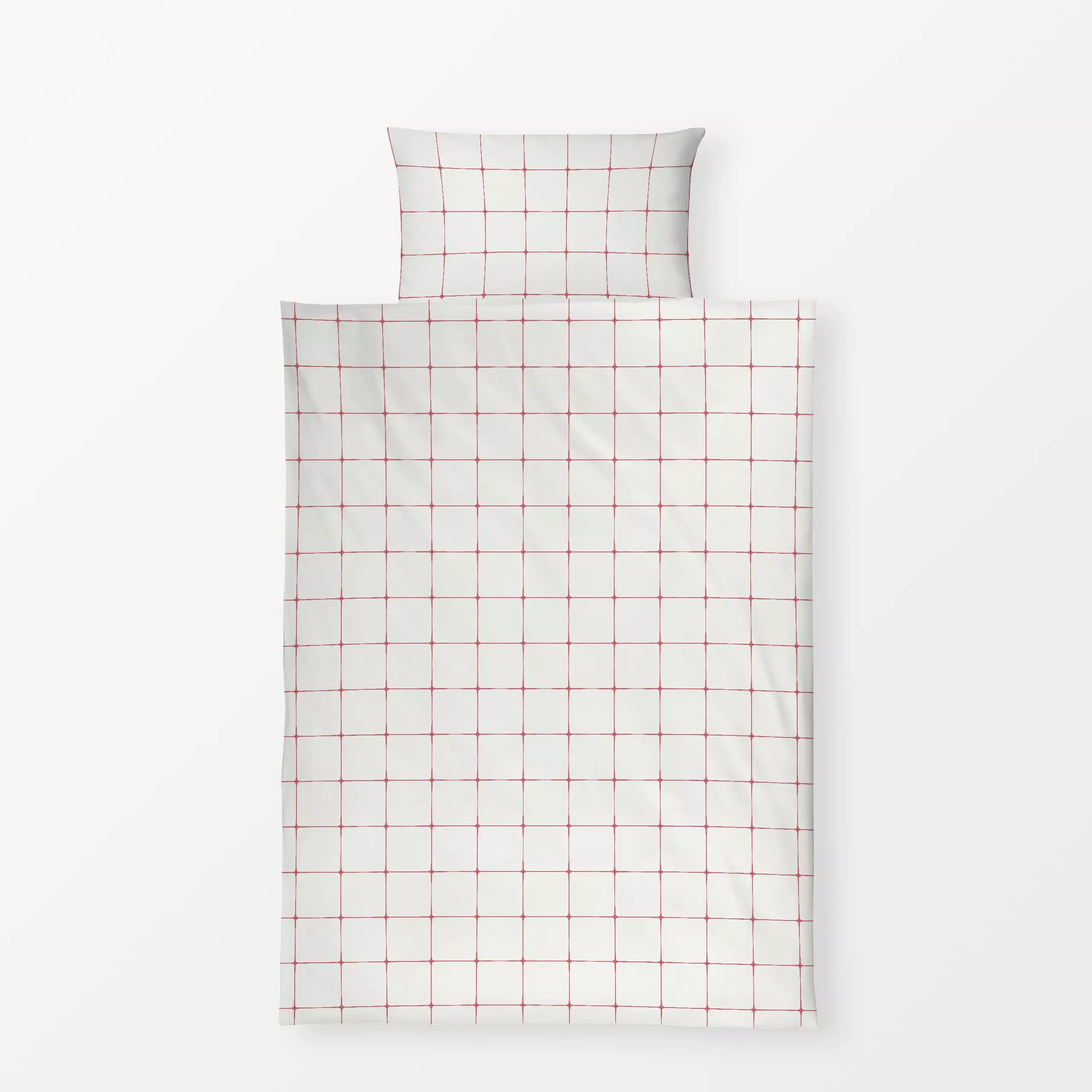 Bettwäsche Kachel Karo rot - Symbole & Muster - von „Katrin Graff"; Muster, Karo, Herbst, landhaus, kariert, herbstlich, Lan...
