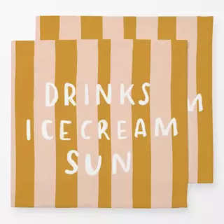 Servietten Drinks Icecream Sun