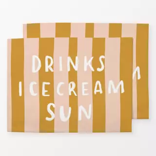 Tischset Drinks Icecream Sun