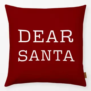 Kissen Dear Santa red