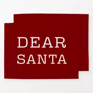 Tischset Dear Santa red