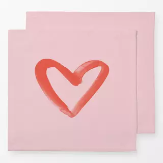 Servietten LOVE FIRST Pinselherz 3