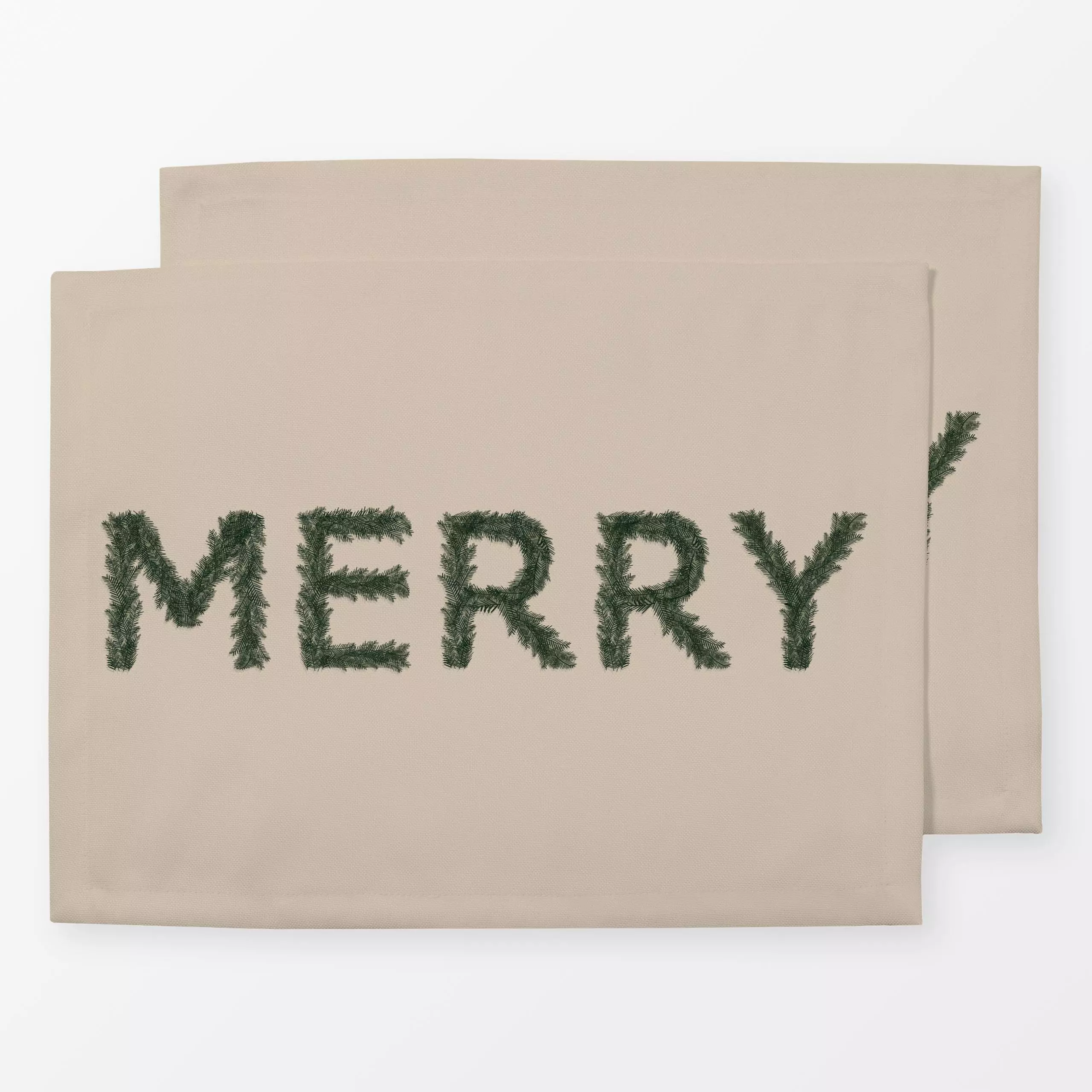 Tischset Merry Christmas - Sprüche & Schriftzüge, Weihnachten, Anlässe - von „Karen Menzenbach"; Illustration, Merry Christm...