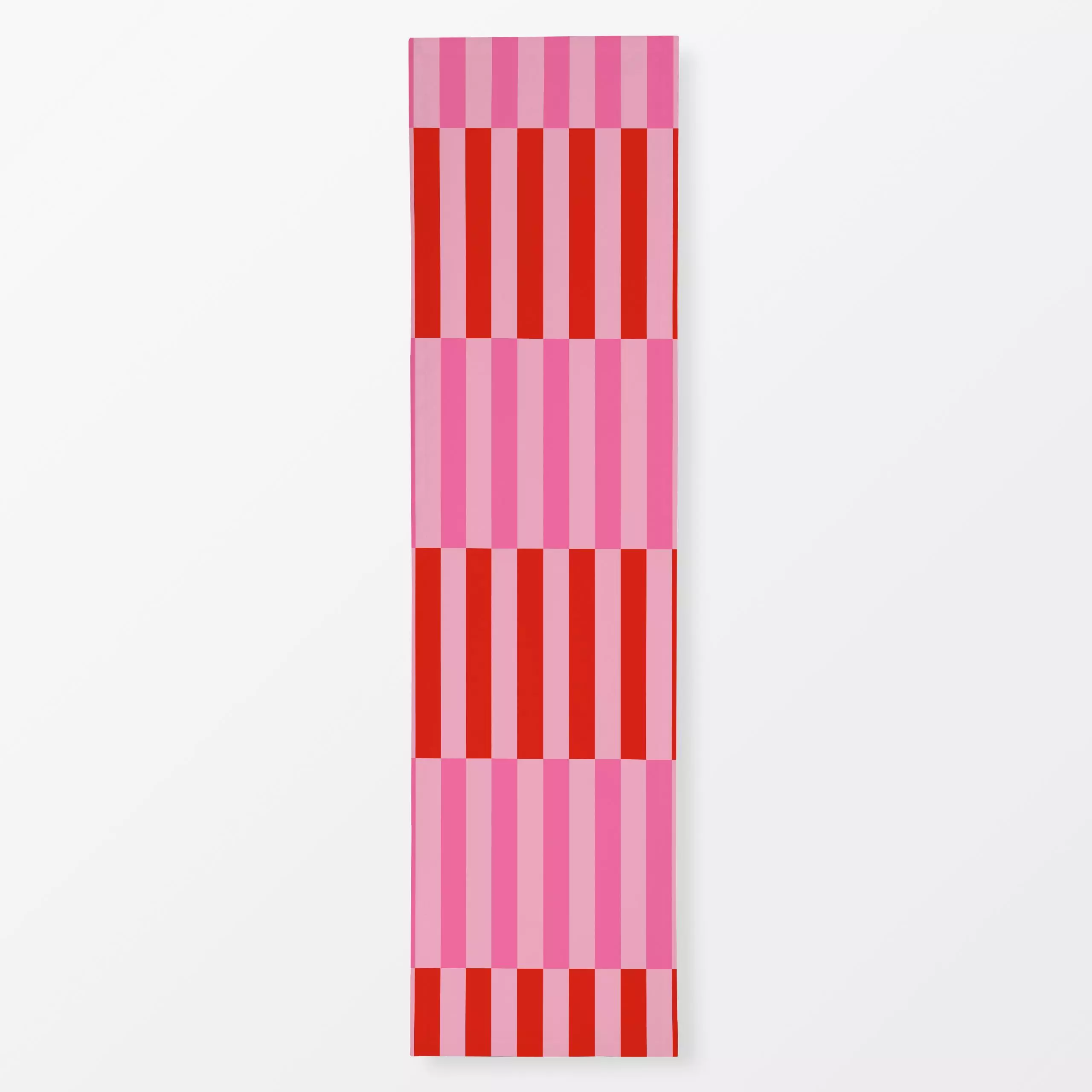 Tischläufer Stripes Checks Red Pink - Sommer, Symbole & Muster - von „textilwerk"; Illustration, Sommer, trend, rot, bunt, H...