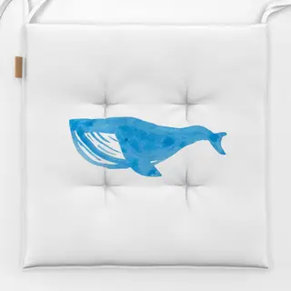 Sitzkissen blauer Wal Sommer