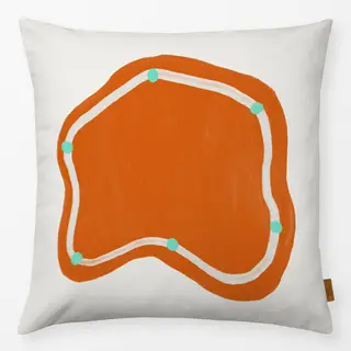 Kissen Organischer Kreis Terracotta