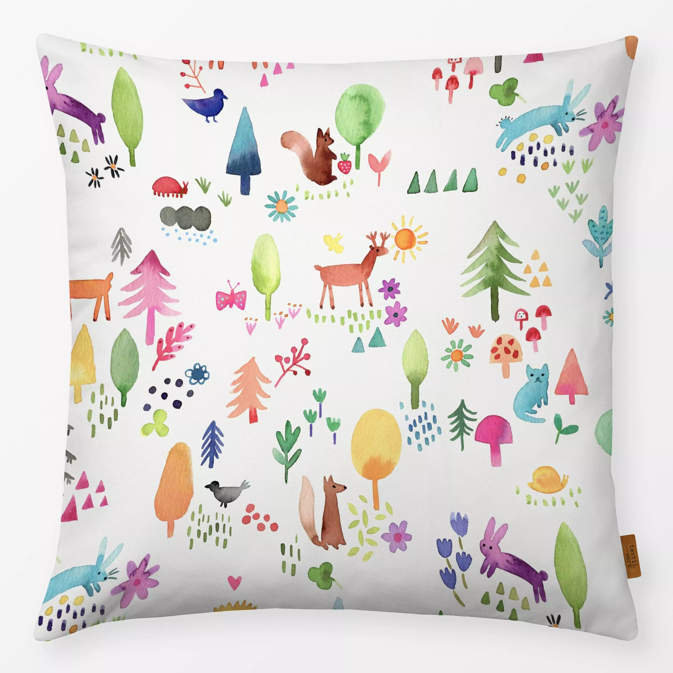 Kissen Tiere Waldland Herbst - Herbst, Kinderzimmer & Motive für Kinder, Natur & Landschaft - von „Ninola Design "; Kinder, ...