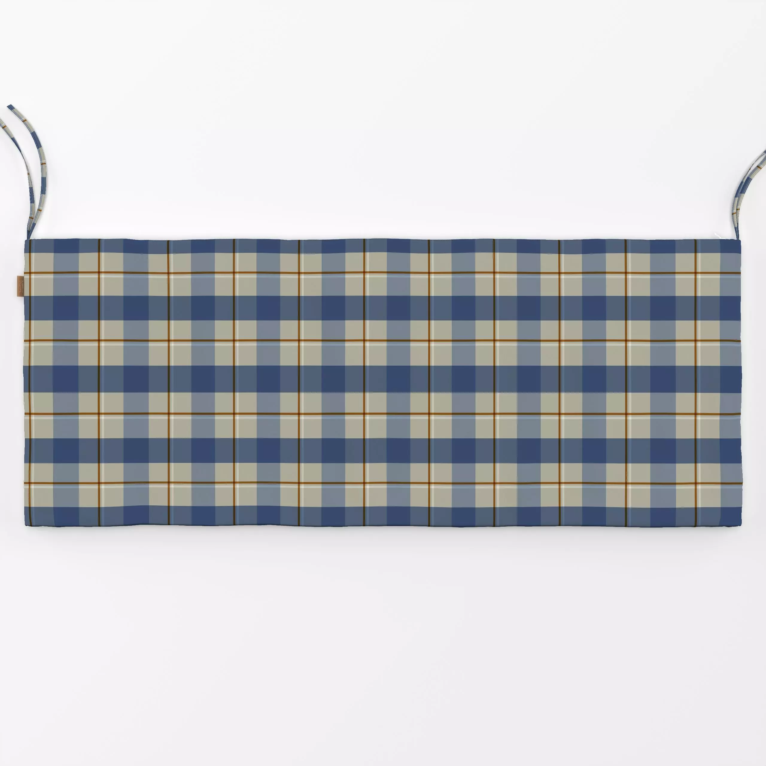 Bankauflage Karo blau - Herbst, Symbole & Muster - von „Julia Schumacher"; Wald, Karo, ocker, Karos, kariert, juliaschumache...