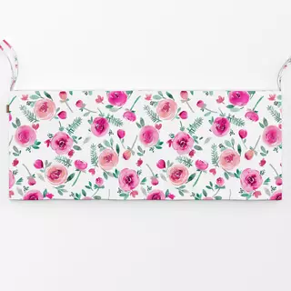 Bankauflage Süße Sommer Rosen Teal Pink