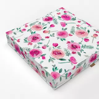 Bodenkissen Süße Sommer Rosen Teal Pink