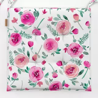 Sitzkissen Süße Sommer Rosen Teal Pink