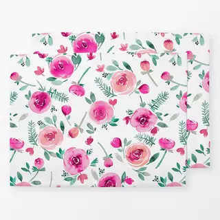 Tischset Süße Sommer Rosen Teal Pink