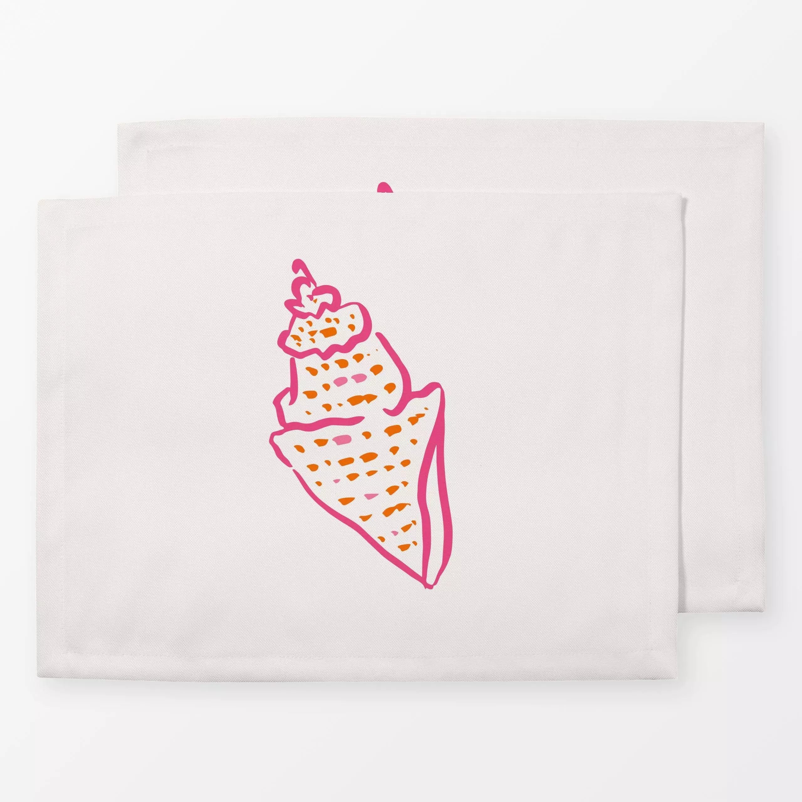 Tischset Muschel pink, Sommer, von Kruth Design