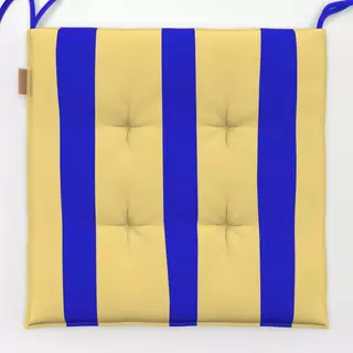 Sitzkissen Big stripes yellow blue