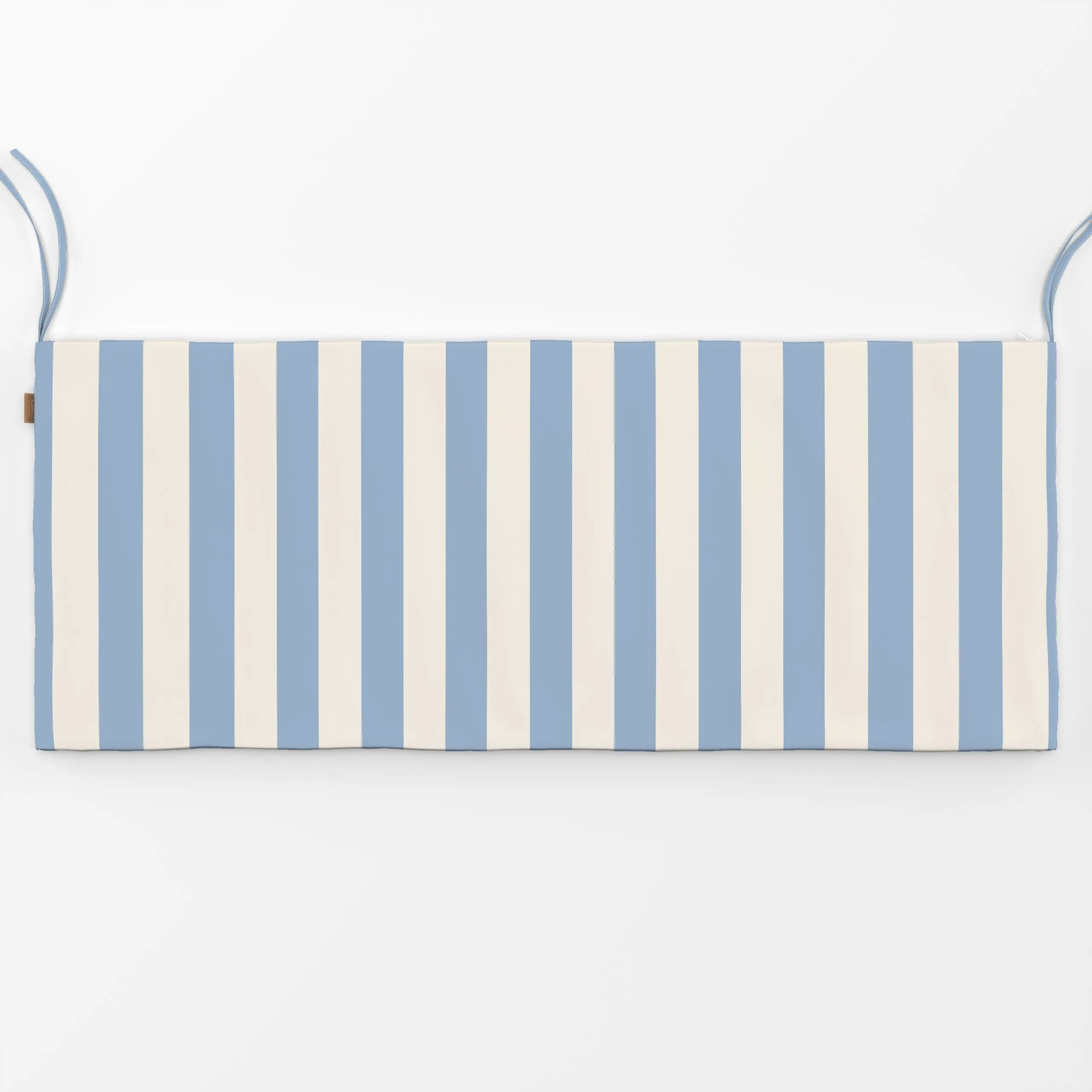 Bankauflage Breiter Streifen Nebelblau - Sommer, Symbole & Muster, Retro & Vintage - von „Lena Living x tiny goods studio"; ...