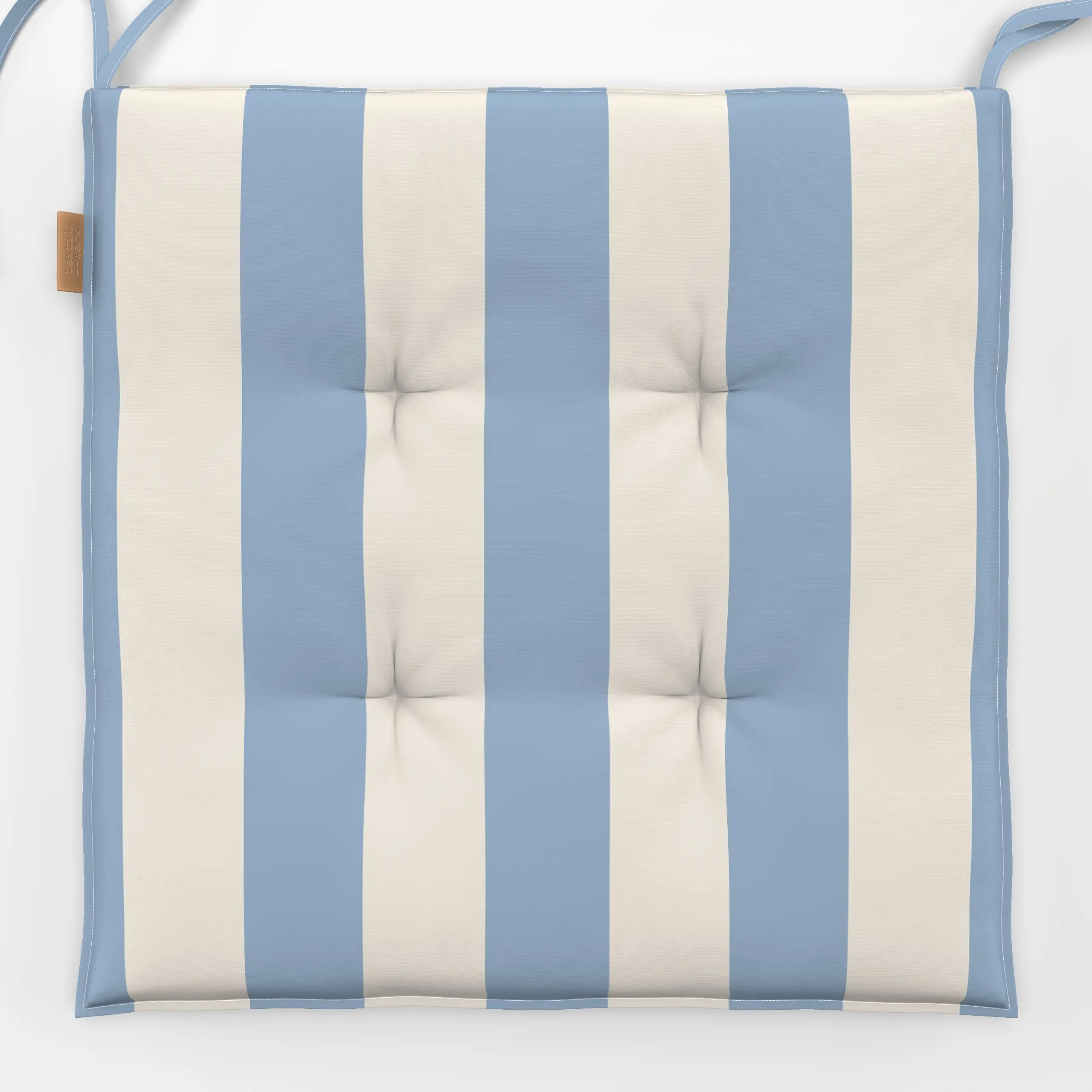Sitzkissen Breiter Streifen Nebelblau - Sommer, Symbole & Muster, Retro & Vintage - von „Lena Living x tiny goods studio"; c...