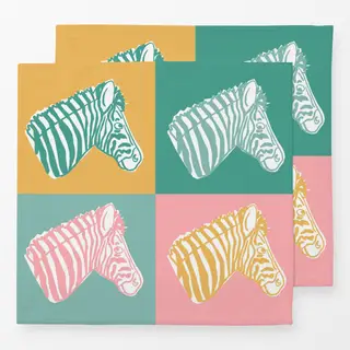 Servietten 4 Zebras Muster