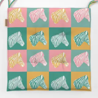 Sitzkissen 4 Zebras Muster