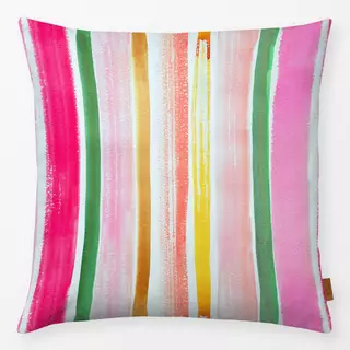Kissen Art Stripes Aquarell Pink