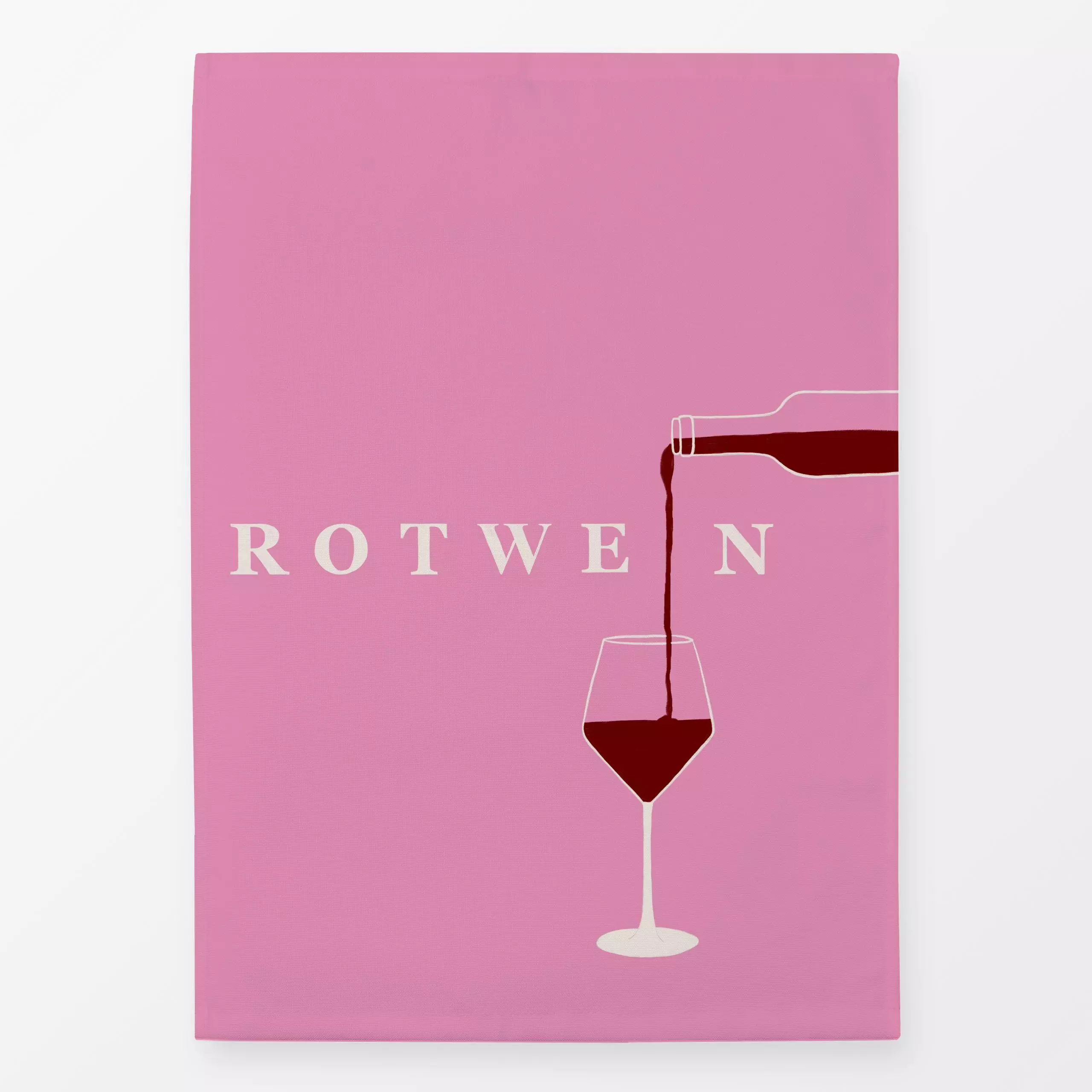 Geschirrtücher Rotwein Cocktail & Typo - Sprüche & Schriftzüge, Küche, Essen & Trinken - von „Sophie Augustin Illustration";...