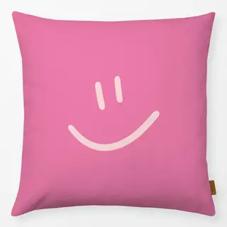Kissen Happy Smiling Face pink