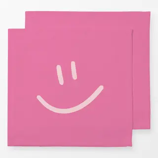 Servietten Happy Smiling Face pink