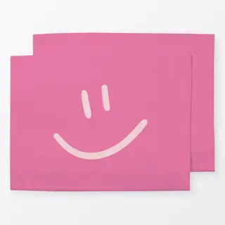 Tischset Happy Smiling Face pink