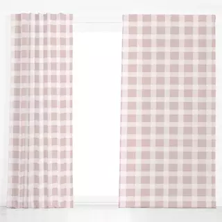 Dekovorhang Coquette Gingham Dusky Blush