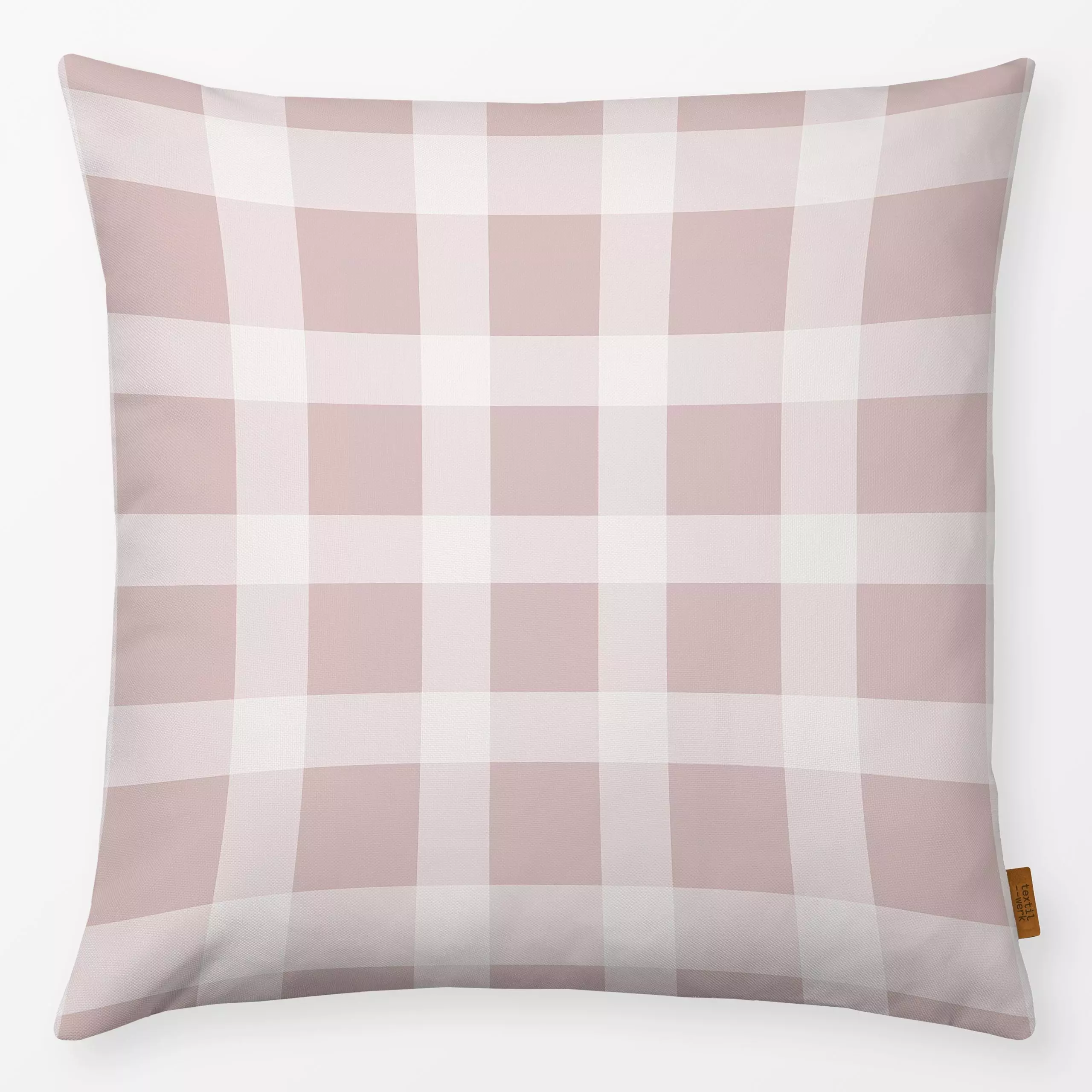 Kissen Karo Weiss Rosa Landhaus - Frühling, Symbole & Muster - von „Monika Strigel"; altrosa, kariert, gingham, MonikaStrige...