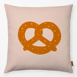 Kissen Bretzel Auf Beige