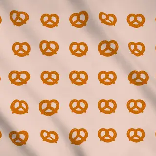 Meterware Bretzel Auf Beige