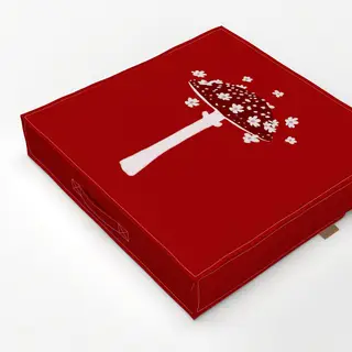Bodenkissen Fliegenpilz Blumen Rot
