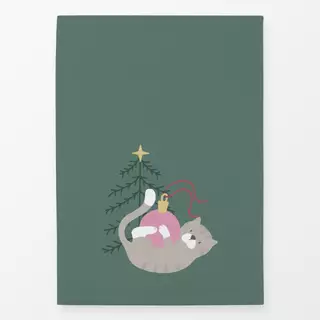 Geschirrtücher Playing Christmas Cat